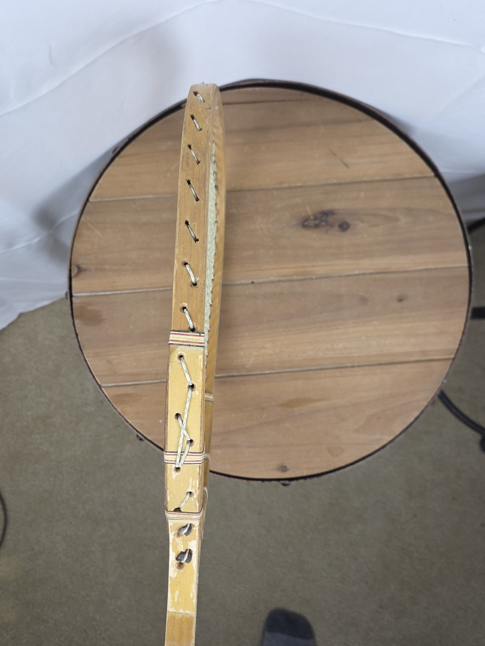 Jack Kramer Vintage Wooden Tennis Racket in Brown and Natural Wood - Picture 13 of 14